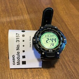 Casio 3157 SGW-100B World Time 5 Alarm Illuminator Compass Men’s Watch